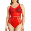 Parfait Lingerie Bodysuit PARFAIT Mia Dot P6017 Women's Sexy Wire-free Bodysuit Lingerie - Racing Red