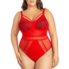 Parfait Lingerie Bodysuit PARFAIT Mia Dot P6017 Women's Sexy Wire-free Bodysuit Lingerie - Racing Red