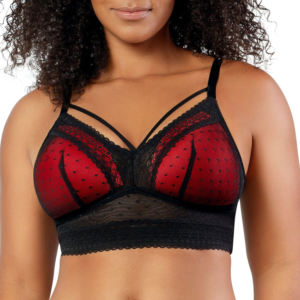 Parfait Lingerie PARFAIT Mia Dot P6011 Women's Full Busted Lightly Padded Wire Free Bra - Black