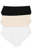 Parfait Lingerie bundle PARFAIT Cozy Hipster PP504 Cotton Like fabric Full Coverage  (3 Pack) - Bare/Black/White