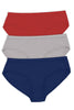 Parfait Lingerie bundle PARFAIT Cozy Hipster PP504 Cotton Like fabric Full Coverage  (3 Pack) - Red/Sand/Blue