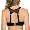 Black Passion Strappy Support Bikini Top by Parfait Lingerie, showing back view with adjustable straps and supportive design.