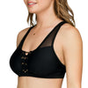 Black Passion Strappy Support Bikini Top by Parfait Lingerie shown from the side with adjustable straps and supportive design.