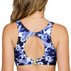 Back view of Parfait Lingerie Storm Cut-Out Underwire Bikini Top in ink print, featuring cut-out details and supportive underwire design.