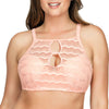 Parfait Lingerie PARFAIT Keira S8071 Womens Halter Bikini Top Crochet Underwire Support Swimwear - Peach