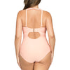 Peach Keira one-piece swimsuit with cut-out halter support and back design by Parfait Lingerie.