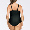 Parfait Lingerie PARFAIT Oceane S8066 Microfiber One Piece Swimsuit with Knotted Side Detail - Black