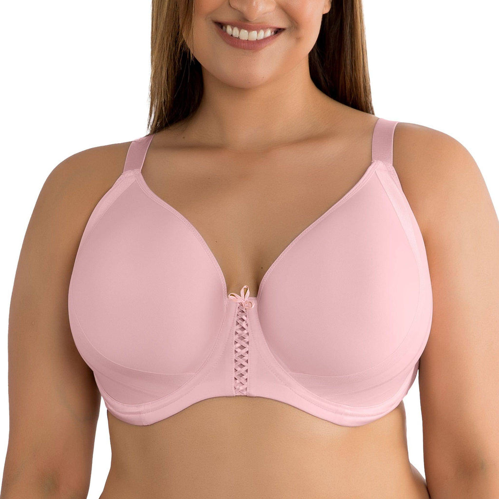 Parfait Shea full bust T-shirt bra in petal pink with smooth cups and adjustable straps, designed for comfortable everyday wear.