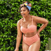 Pink blush Vivien Balconette Underwire Bikini Top by Parfait Lingerie, vintage-inspired swimwear with supportive design and feminine details.
