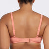 Pink blush Vivien balconette underwire bikini top by Parfait Lingerie, vintage-inspired design, shown from the back.