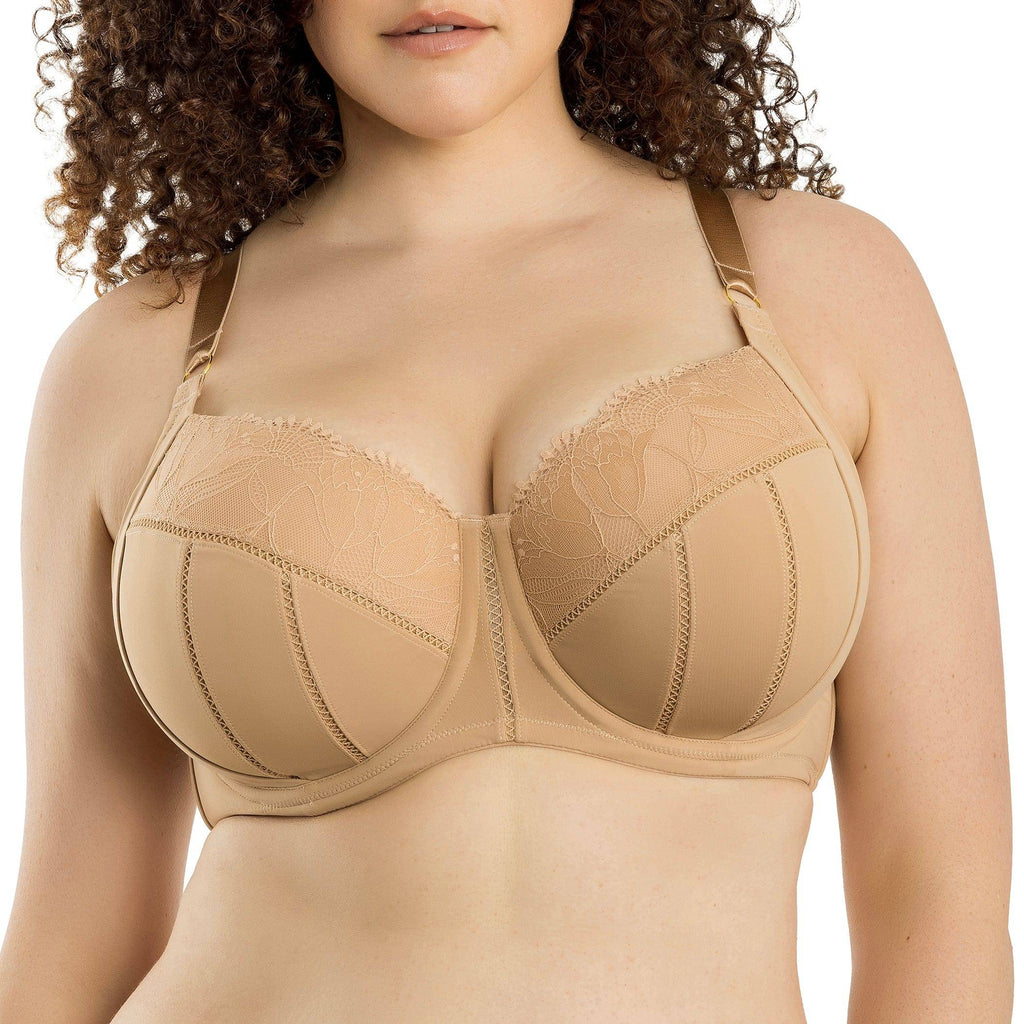 Parfait Lingerie Charlene underwire full bust padded bra in warm sand, featuring a balconette style and smooth fabric.