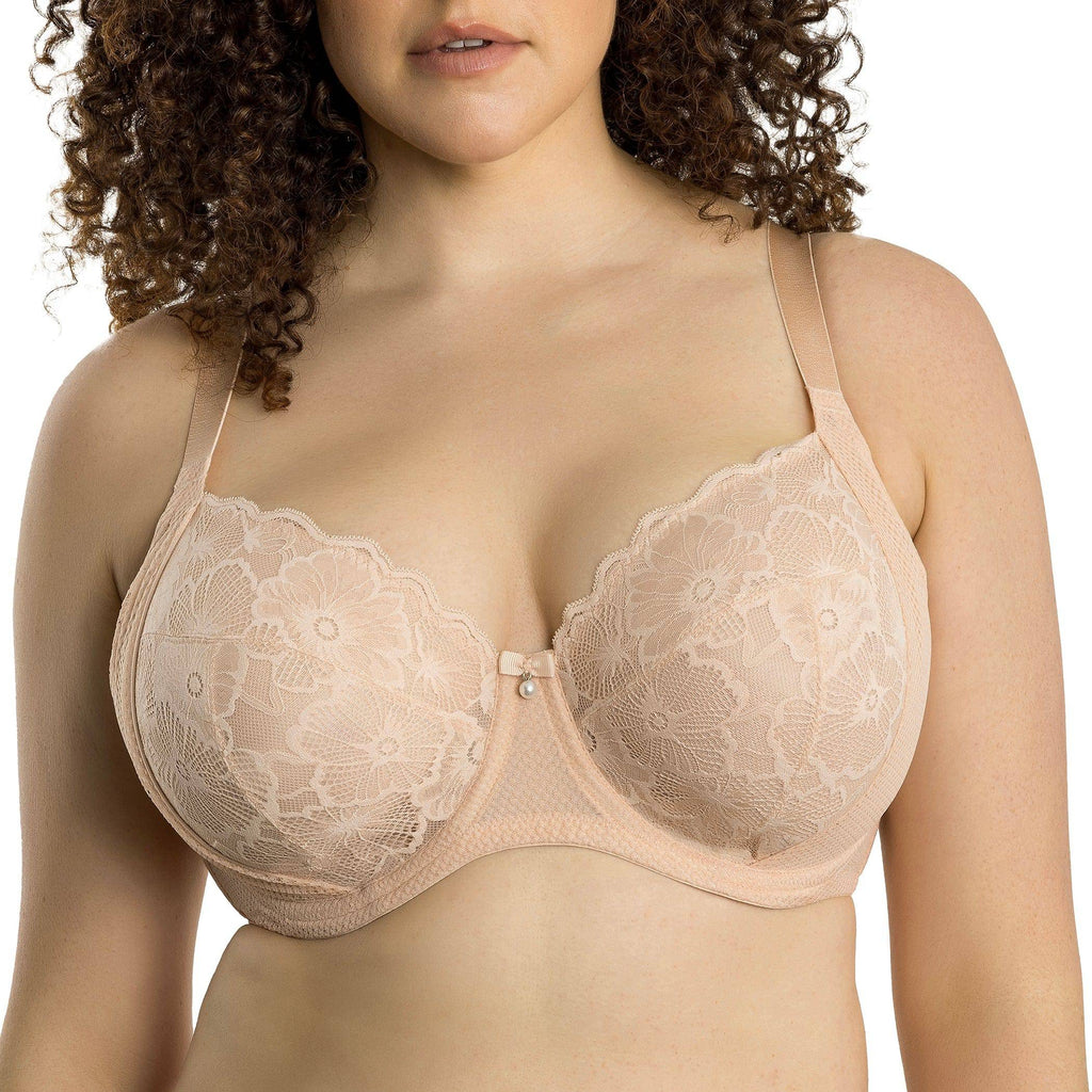 Luxlacy full bust lace padded bra by Parfait Lingerie in desert flower, featuring unlined cups and underwire support.