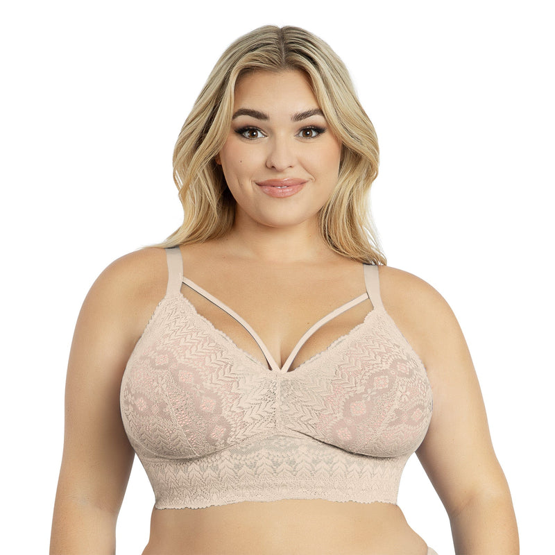 Parfait Lingerie Mia Lace Wire-Free Lace Bralette - Bare