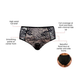 Parfait Lingerie Parfait Luxlacy P2005 Lace High-Waist Brief With Light Tummy Control And Extra Coverage - Black