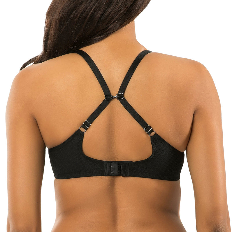 Parfait Lingerie Parfait Luxlacy Pretty Lace And Mesh Full Busted Full Coverage Unlined Non-padded Wired Bra - Black
