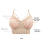 Parfait Lingerie Mia Lace Wire-Free Lace Bralette - Bare