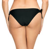 Black Oceane side tie adjustable bikini bottom by Parfait Lingerie, shown from the back with adjustable side ties.