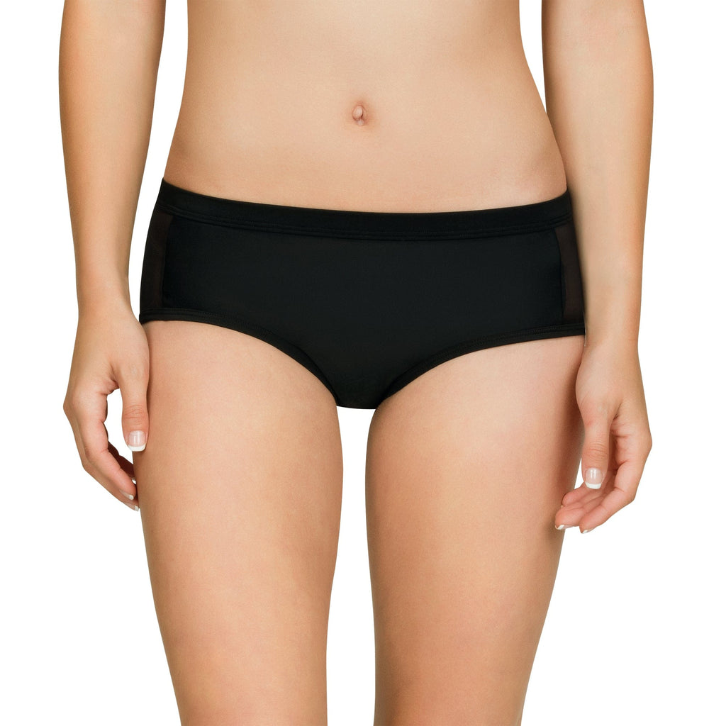 Black Passion Hipster Fit bikini bottom by Parfait Lingerie, showing a comfortable, stylish front view.