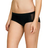 Black Passion Hipster Fit bikini bottom by Parfait Lingerie with side ties, made of comfortable, stretchy fabric.