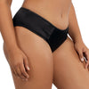 Parfait Lingerie PARFAIT Rita S8143 Vintage-Inspired Bikini Bottom with Shirred Sides and Hip-Level Fit - Black
