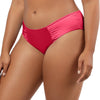 Parfait Lingerie PARFAIT Rita S8143 Vintage-Inspired Bikini Bottom with Shirred Sides and Hip-Level Fit - Cherry