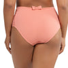 Back view of Parfait Lingerie Vivien high waist bikini bottom in pink blush with full coverage and retro style.