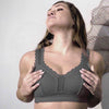 Dalis Wire-Free Full Bust Bralette - Charcoal