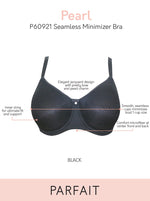 Parfait Lingerie Pearl Seamless Minimizer Bra - Black