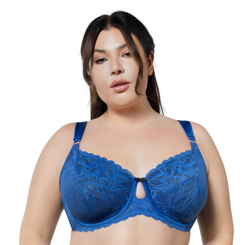 Parfait Lingerie Wire Bra Charlotte Lace Unlined Bra - Sapphire