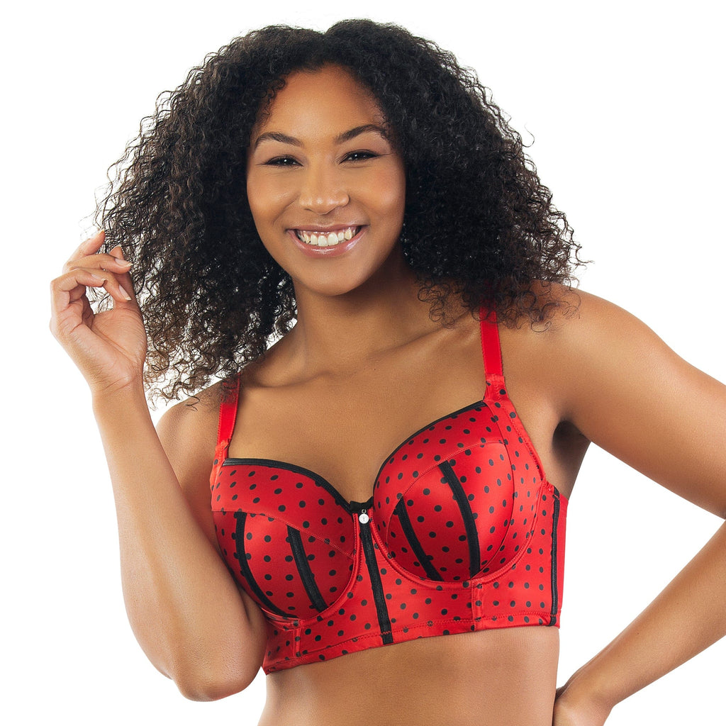 Parfait Lingerie Charlotte Longline Bra - Racing Red Dot