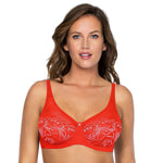 Parfait Lingerie Wire Bra Marrianne Unlined Wire Bra - Racing Red/Silver