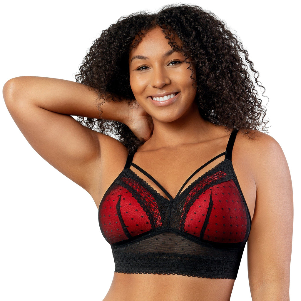 Mia Dot Wire-Free Bralette - Black