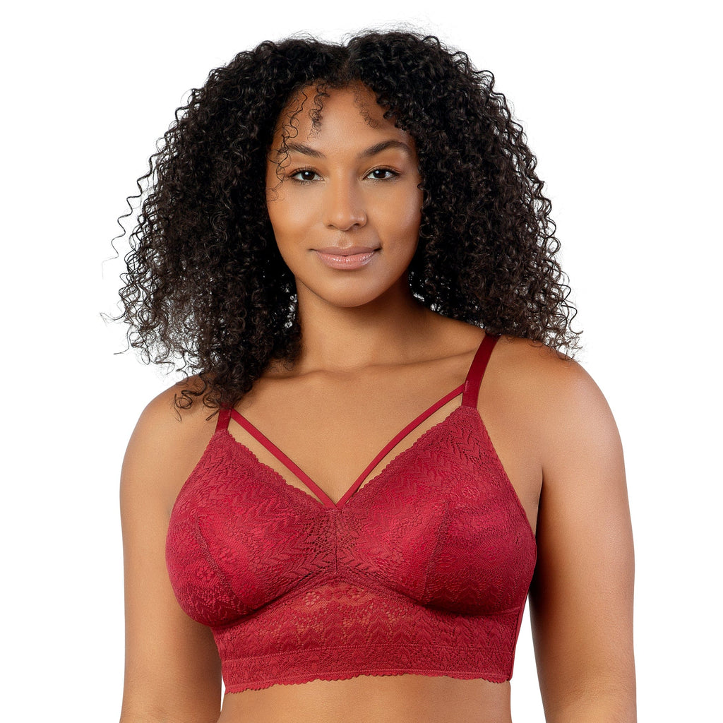 Parfait Lingerie Mia Lace Wire-Free Lace Bralette - Rio Red