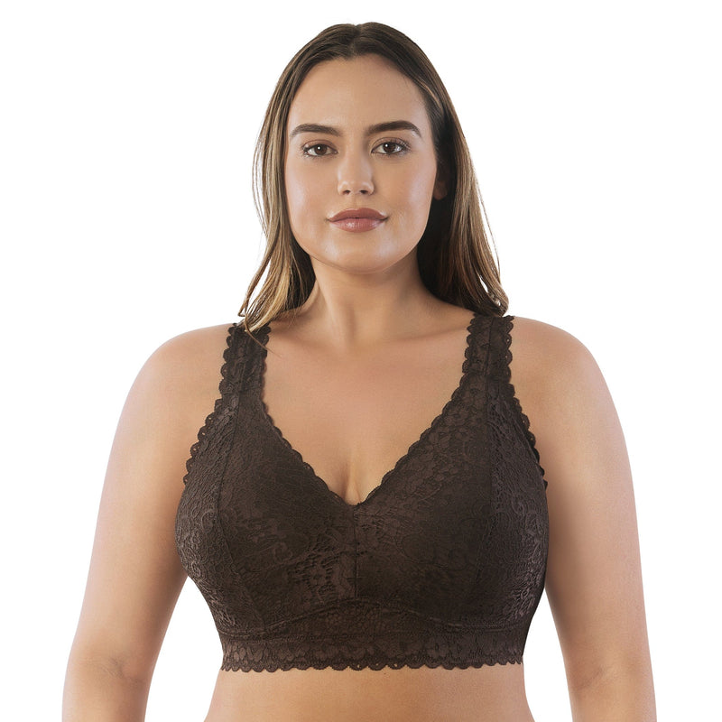 Parfait Lingerie Bralette Adriana Wire-Free Lace Bralette - Deep Nude