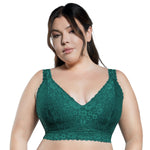 Parfait Lingerie Bralette Adriana Wire-Free Lace Bralette - Emerald