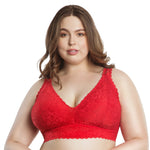 Parfait Lingerie Bralette Adriana Wire-Free Lace Bralette - Racing red