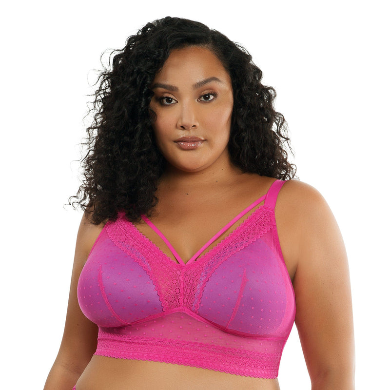 Parfait Lingerie Bralette Mia Dot Wire-Free Bralette - Bright pink