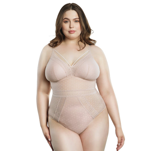 Parfait Lingerie Mia Dot Bodysuit - Cameo Rose