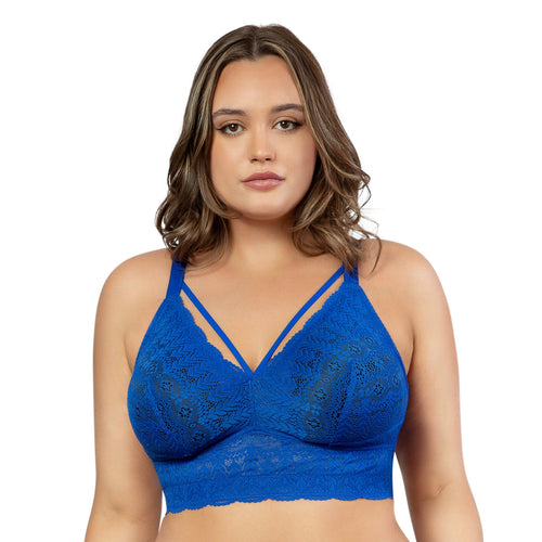 Parfait Lingerie Mia Lace Wire-Free Lace Bralette - Sapphire