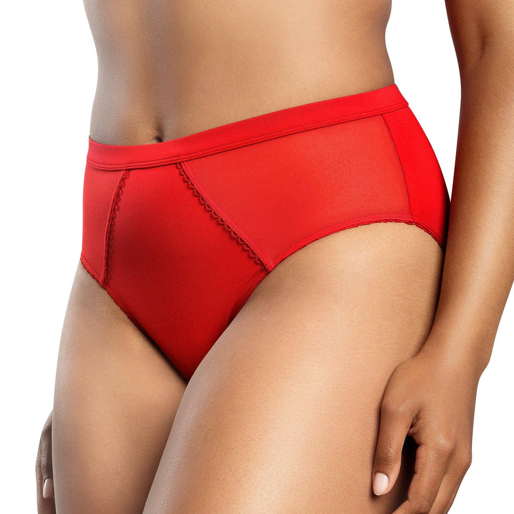 Racing red Micro Dressy French cut panty by Parfait Lingerie, featuring smooth fabric and a flattering high-cut design.
