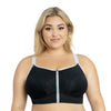 Parfait Lingerie Wave Wire-free Zip Front Sports Bra - Black