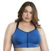 Parfait Lingerie Wave Wire-free Zip Front Sports Bra - Nautical Blue