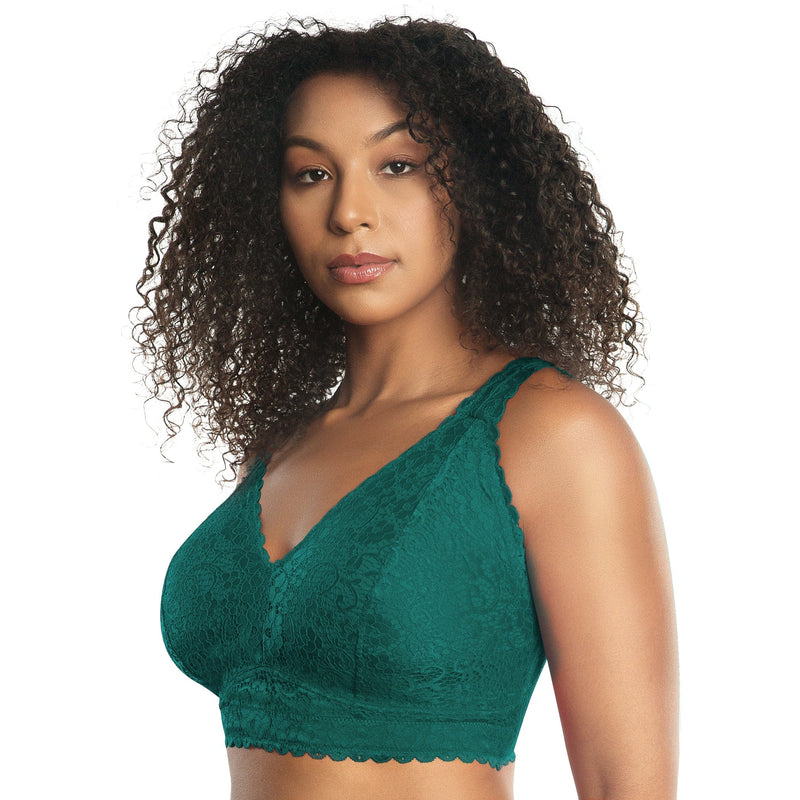 Parfait Lingerie Bralette Adriana Wire-Free Lace Bralette - Emerald