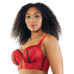 Parfait Lingerie Charlotte Longline Bra - Racing Red Dot