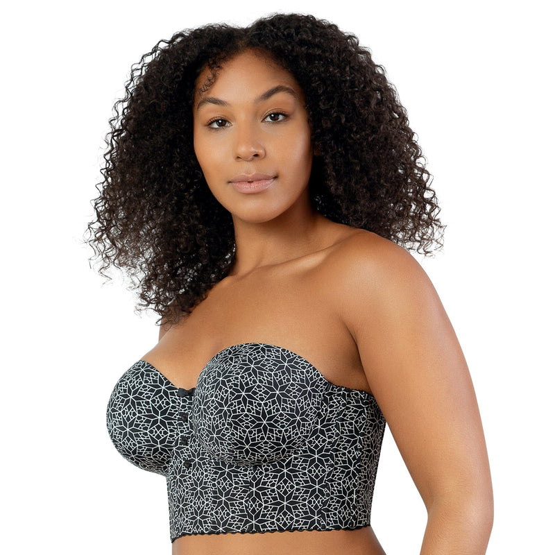 Parfait Lingerie Marissa Longline Strapless Bra - Black Mosaic