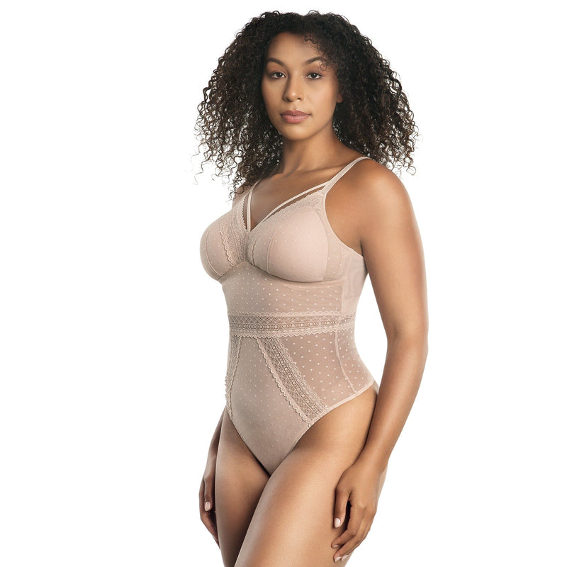 Parfait Lingerie Mia Dot Bodysuit - Cameo Rose