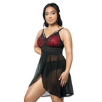 Parfait Lingerie Chemise Mia Lace Wire-Free Lace Chemise - Black