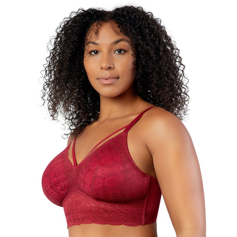 Parfait Lingerie Mia Lace Wire-Free Lace Bralette - Rio Red