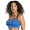 Parfait Lingerie Wave Wire-free Zip Front Sports Bra - Nautical Blue