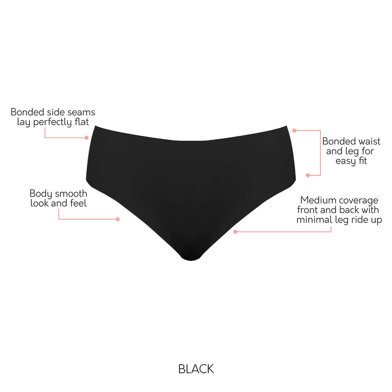 Parfait Lingerie Hipster Bonded Hipster Panty - Black